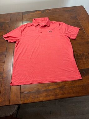 Under Armour Men’s Coral Red Polo Shirt